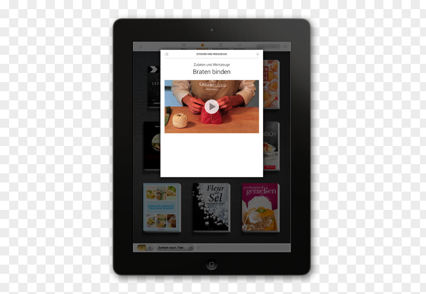 Tablet Smart Screen Multimedia HTML5 Video Cookbook Web Browser IPad PNG