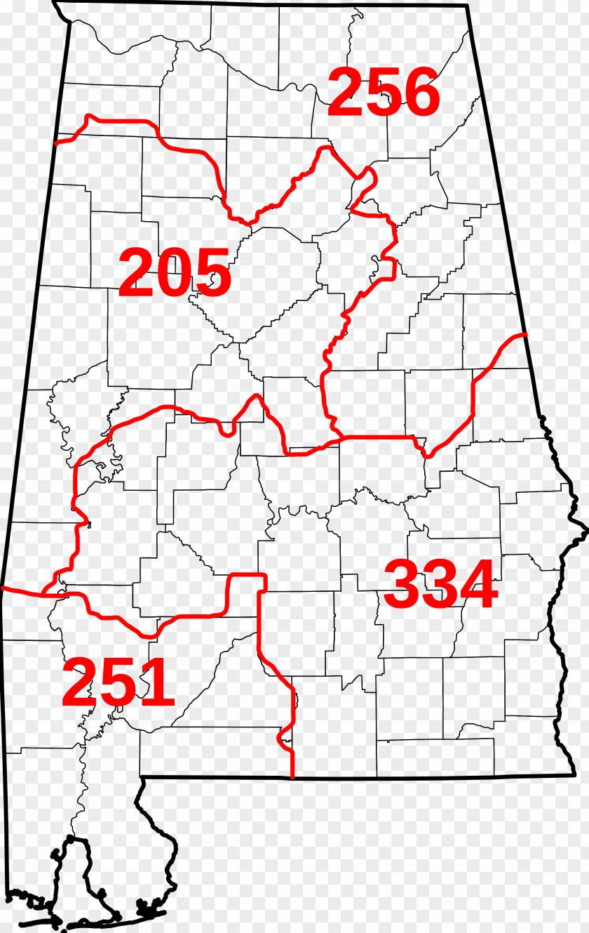 Telephone Numbering Plan Alabama Prefix PNG