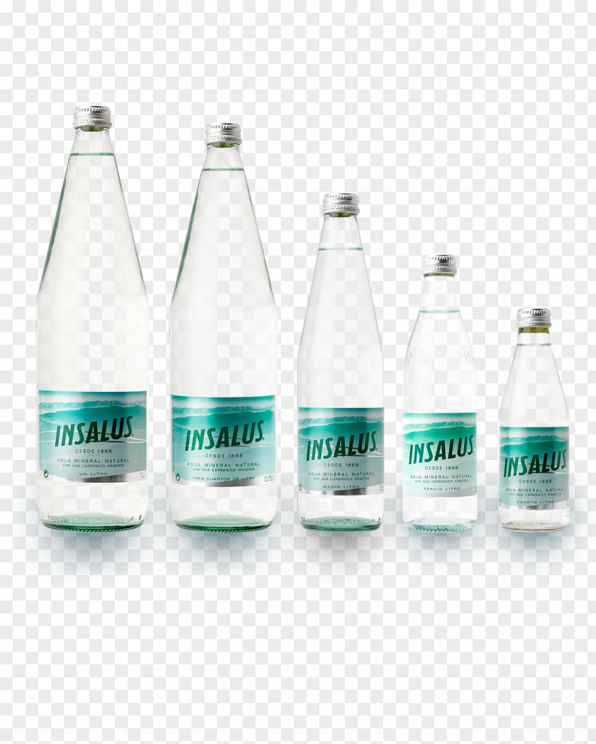 Botella De Agua Mineral Water Glass Bottle Insalus SA Fizzy Drinks PNG