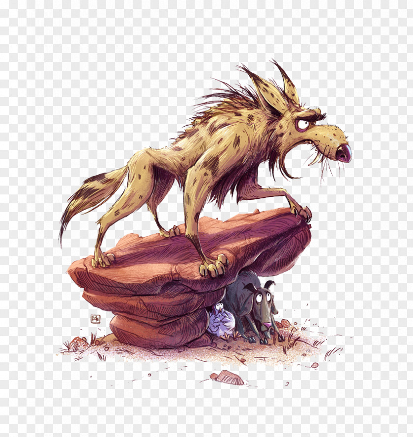Ferocious Hyena Monster Illustrator Format Magazine Illustration PNG