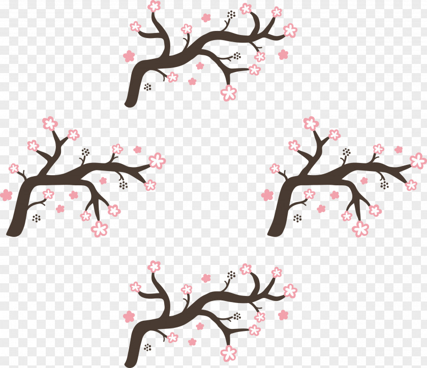 Vector Cherry Tree Euclidean Blossom Vecteur PNG