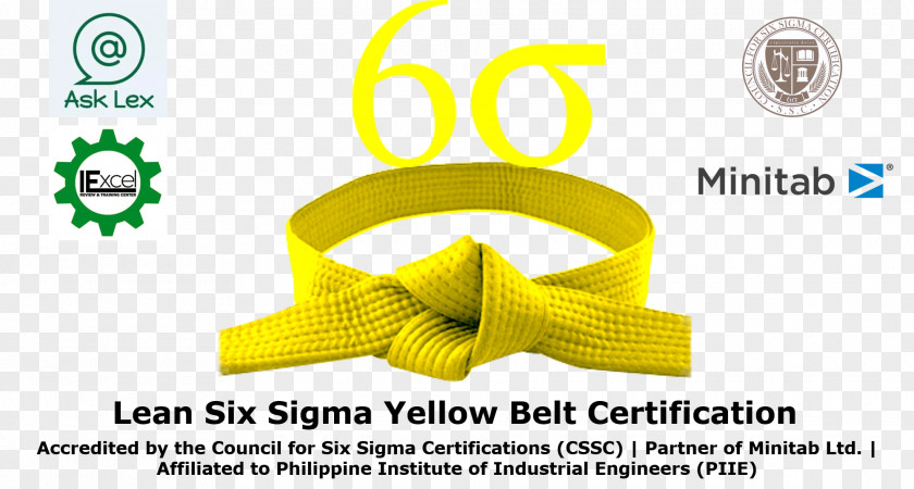 Yellow Business Card Lean Six Sigma Manufacturing Certification PNG