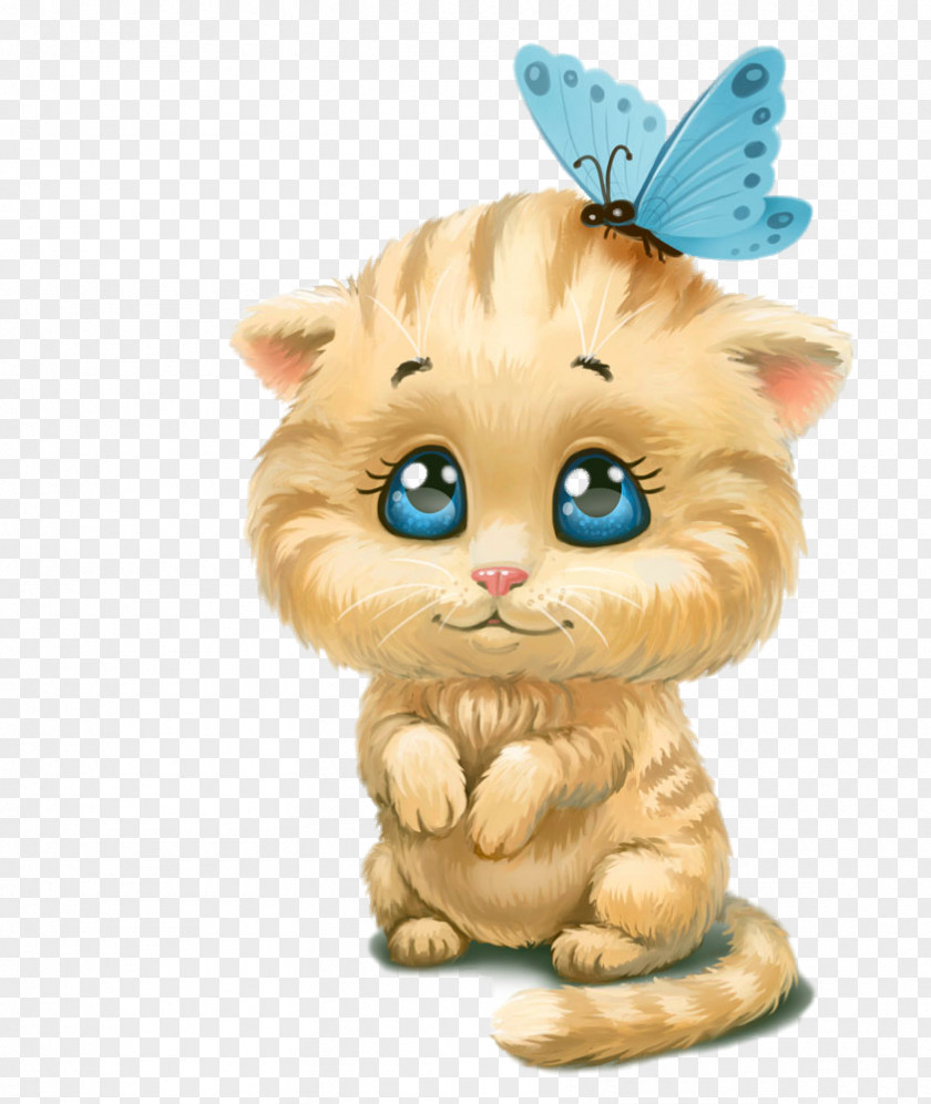 Butterfly Cute Cat Head PNG cute cat head clipart PNG