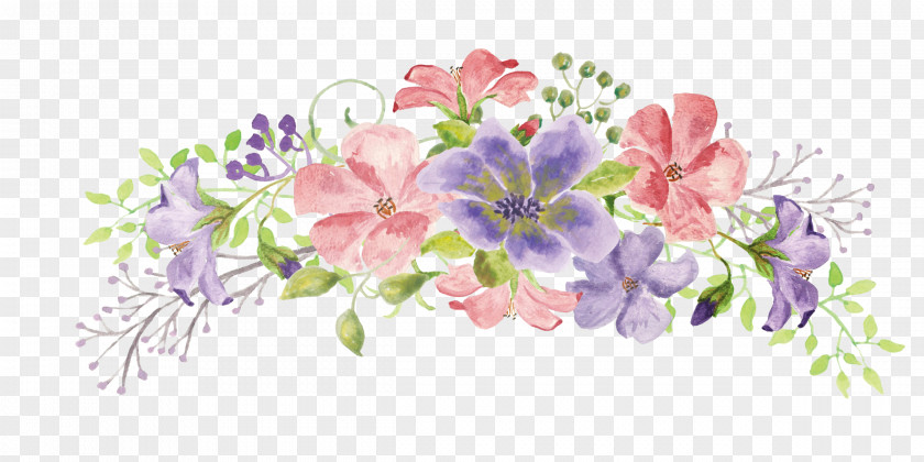 Colorful Watercolor Flowers Watercolor: Painting PNG