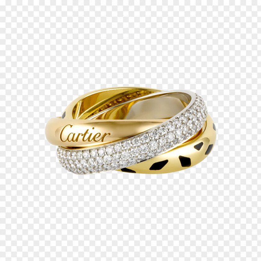 Jewelry Image Cartier Ring Love Bracelet Colored Gold Diamond PNG