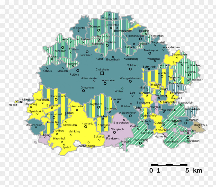 Map Oberamt Crailsheim Wäldershub Járás PNG