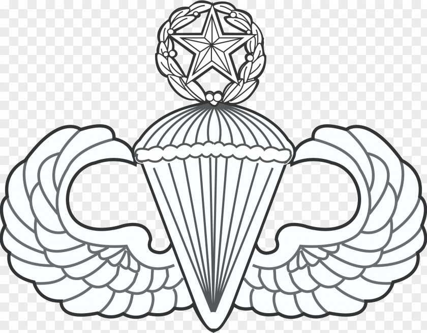 Military Freefall Parachutist Badge Paratrooper United States Army Airborne School Forces PNG