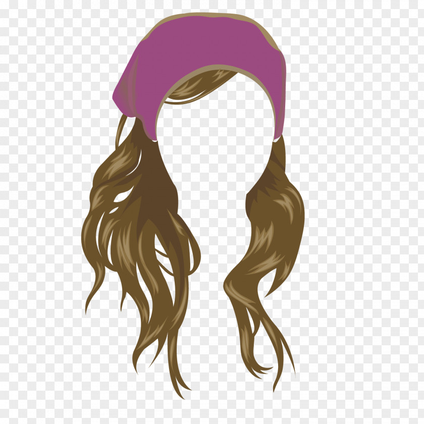 Pastoral Wind Lady Wig Hairstyle Drawing Euclidean Vector PNG