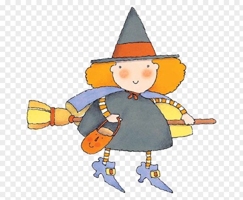 Cartoon Witch On A Broom Boszorkxe1ny Witchcraft PNG
