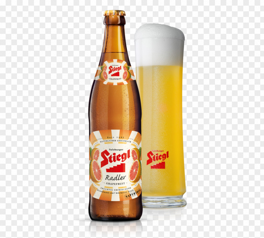 Grapefruit Lager Beer Stiegl Shandy Juice PNG