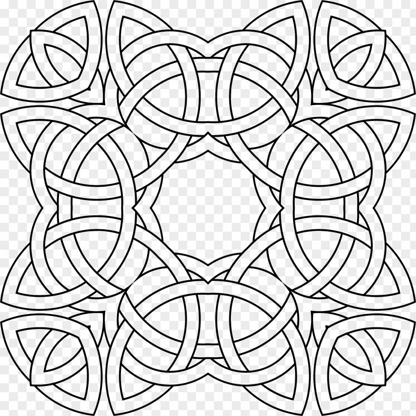 Interlocking Engraving Drawing Celtic Knot Clip Art PNG