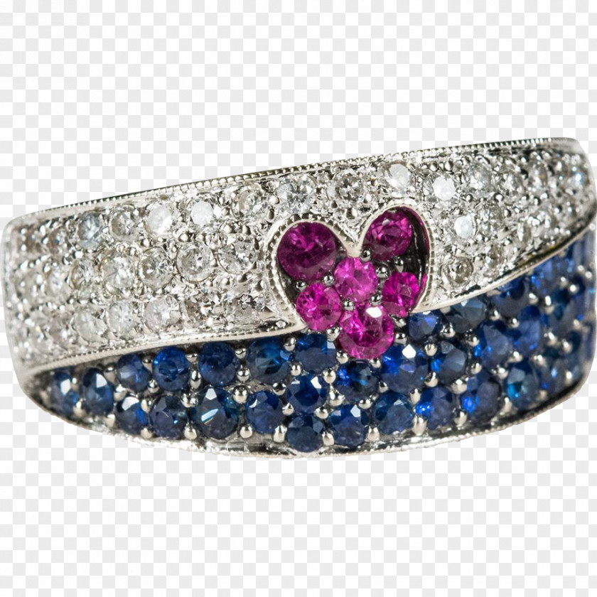 Sapphire Ruby Bracelet Earring PNG