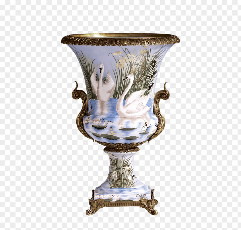 Swan Continental Flowerpot Vase Cygnini PNG