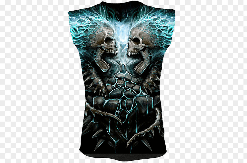 T-shirt Hoodie Vertebral Column Skeleton Skull PNG