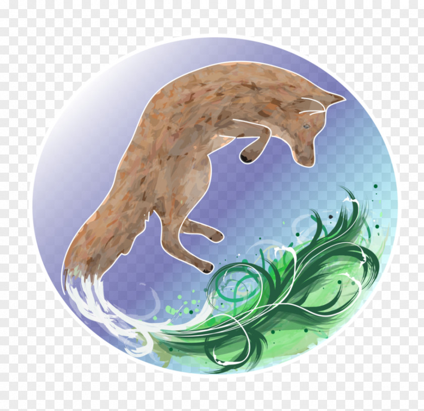 Watercolor Fox Organism PNG