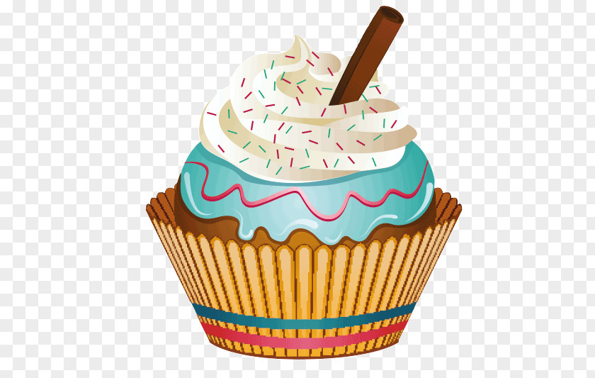 Chocolate Cupcake Muffin Buttercream Sprinkles PNG