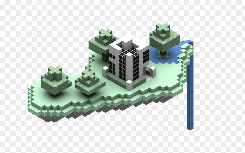 Floating Island Minecraft Isometric Graphics In Video Games And Pixel Art Projection PNG