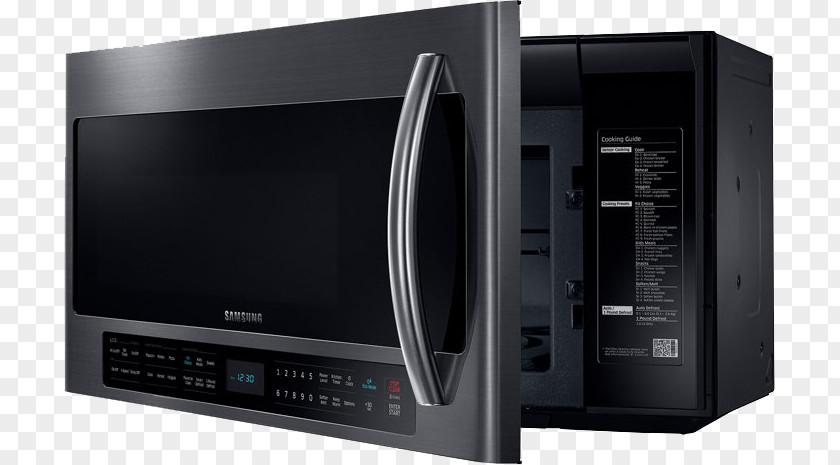 Samsund Dishwasher In Kitchen Samsung ME21H706MQ Microwave Ovens Cooking Ranges Stainless Steel Refrigerator PNG