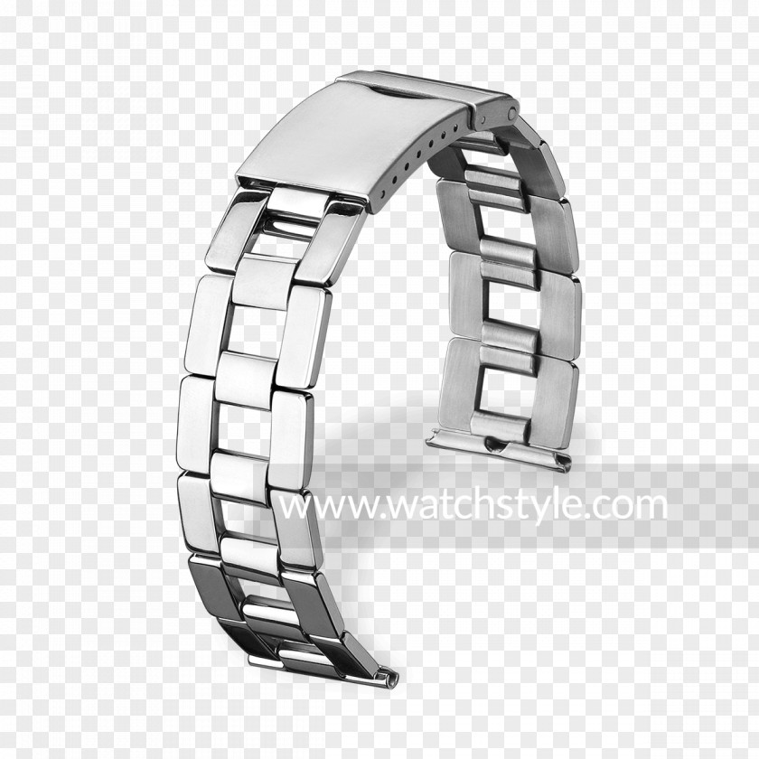 Watch Strap Product Design Silver PNG