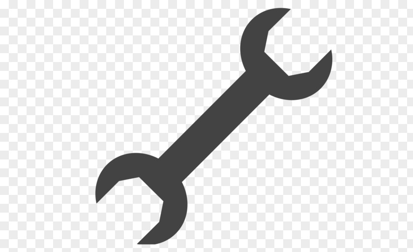 Black And White Adjustable Spanner Symbol PNG