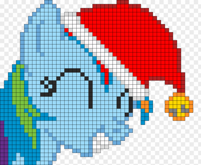 My Little Pony Rainbow Dash Bead Cross-stitch PNG