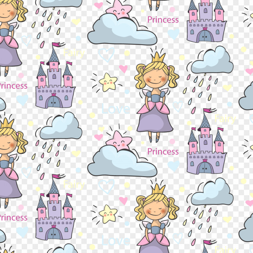 Vector Little Princess Download Pattern PNG