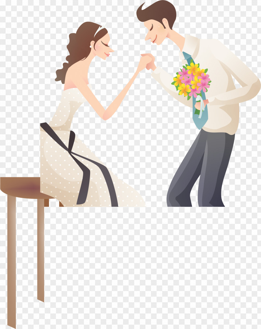 Wedding Cartoon Images Boyfriend Marriage Illustration PNG