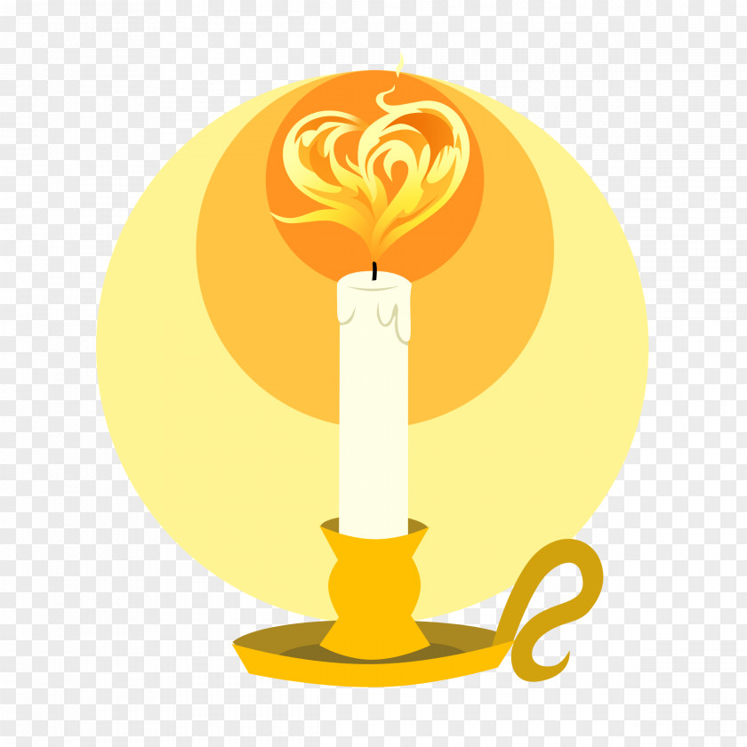 Candle Yellow Light Bulb Cartoon PNG