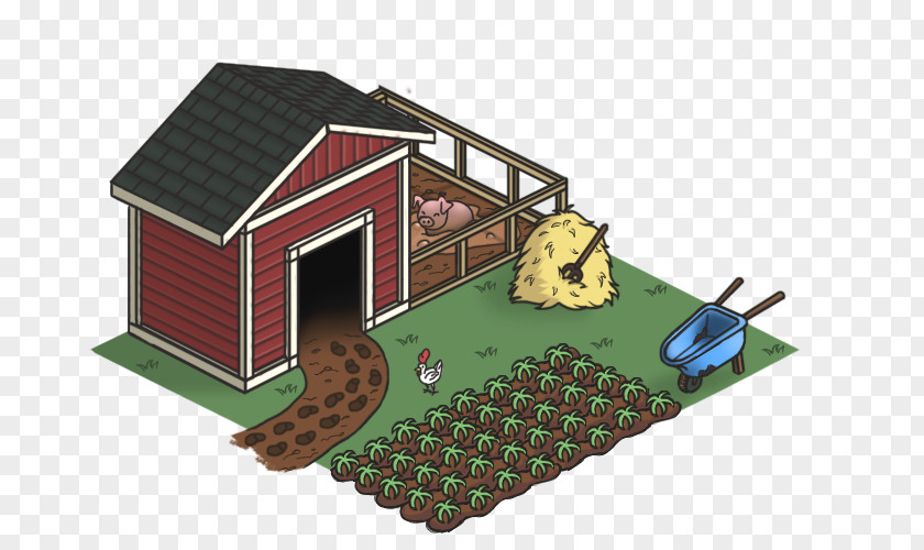 Farm Clipart House Isometric Projection Drawing Graphics In Video Games And Pixel Art PNG