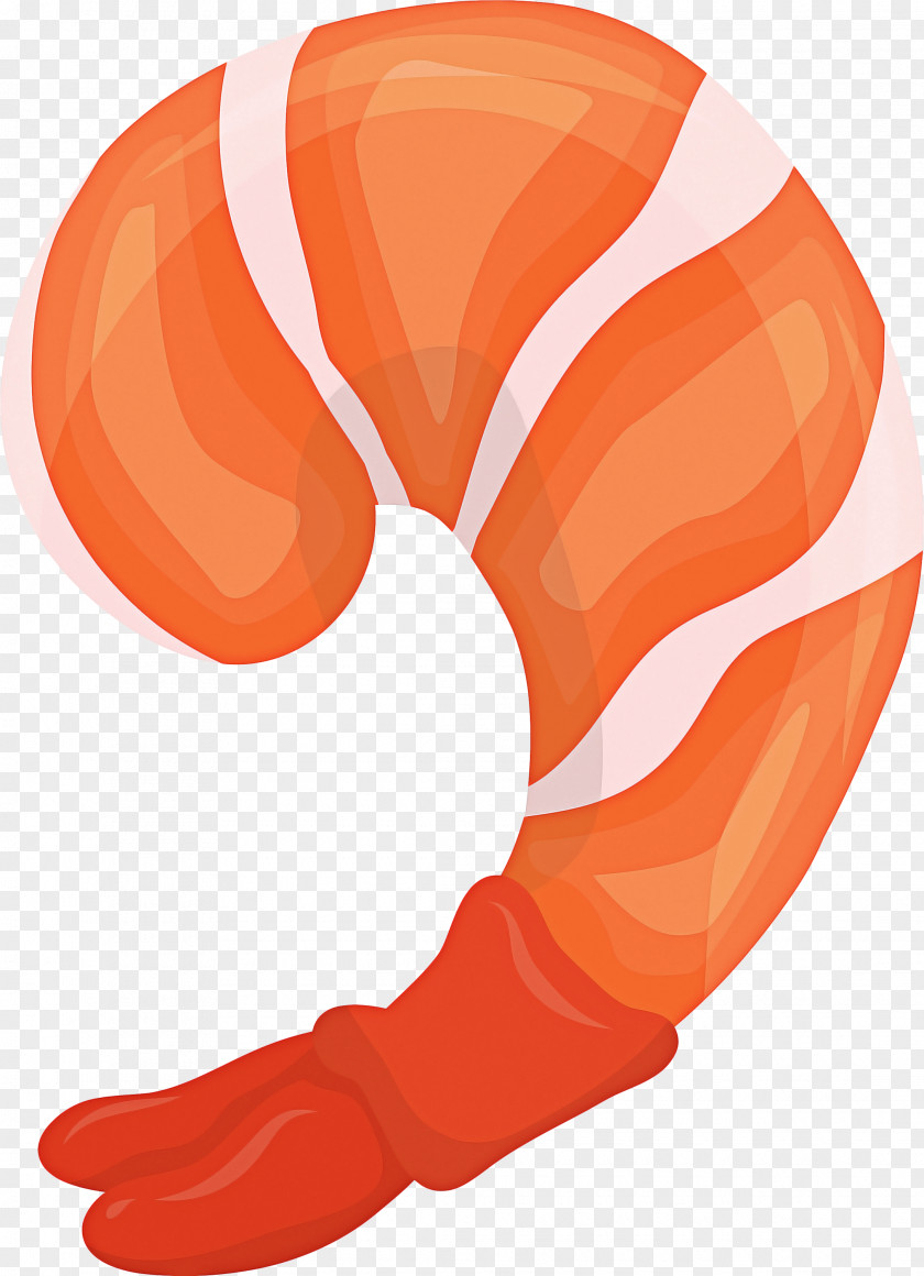 Peach Orange Shrimp Cartoon PNG