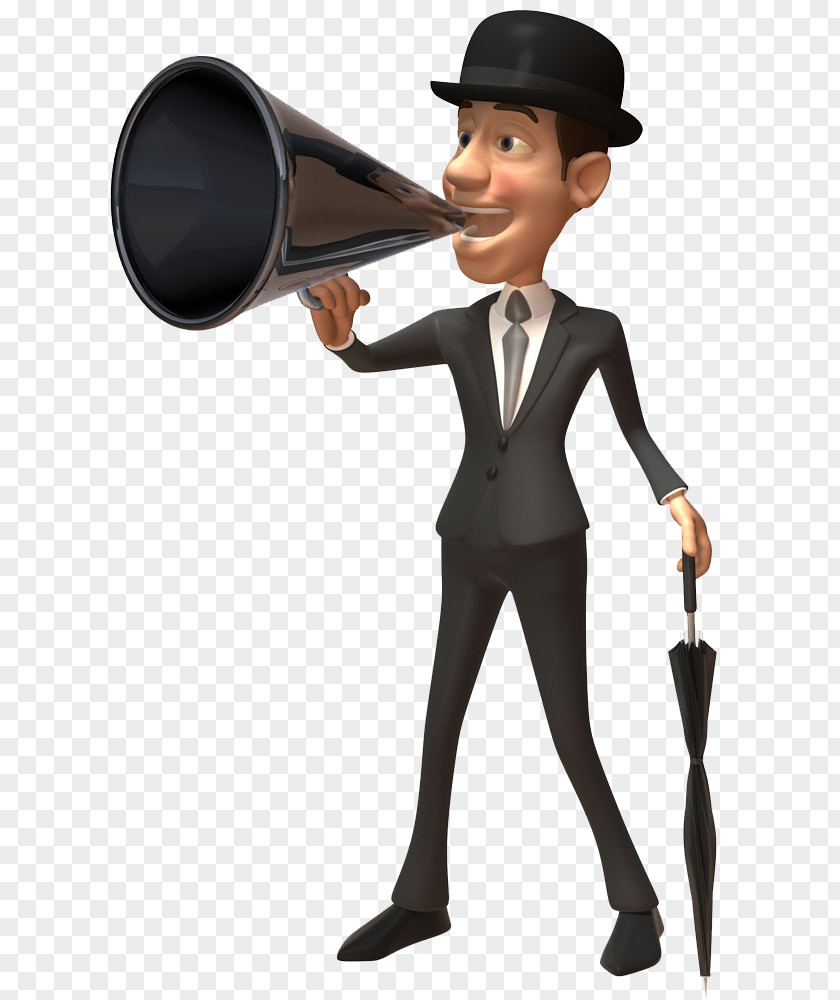 Shout The Slogan With A Trumpet 3D Computer Graphics Royalty-free Clip Art PNG