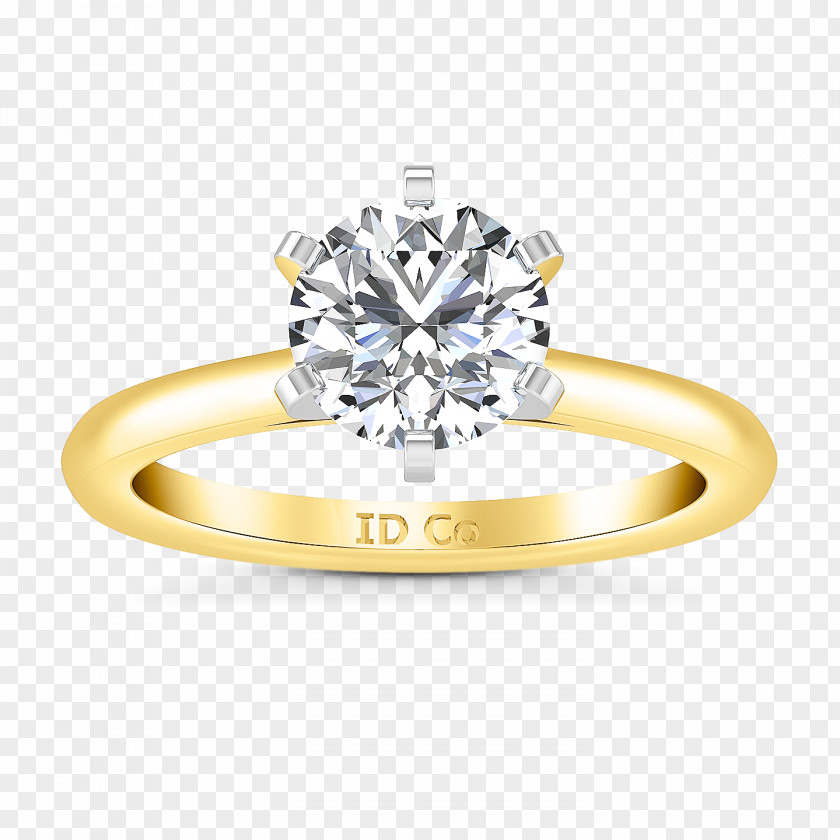 Solitaire Ring Engagement Diamond Cut PNG