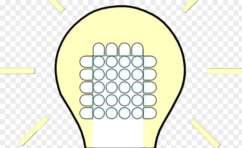 Yellow Lumen Light Bulb Cartoon PNG