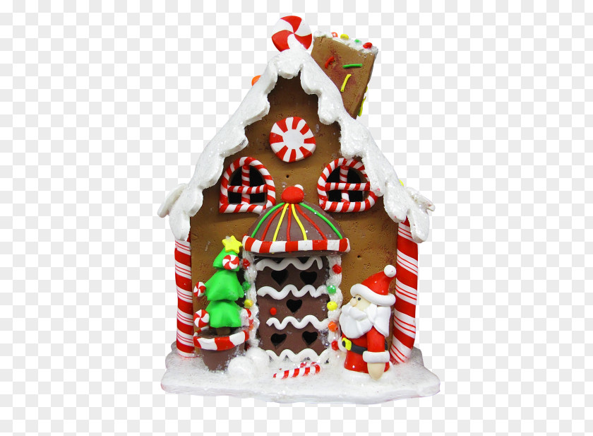 Christmas Gingerbread House Lebkuchen Royal Icing Ornament PNG