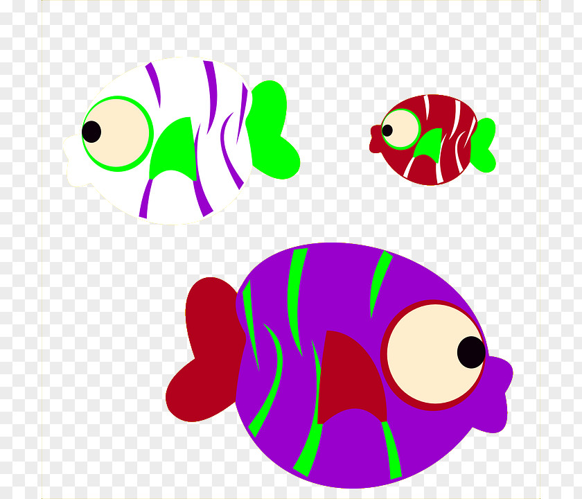 Cute Color Cartoon Fish Goldfish Clip Art PNG