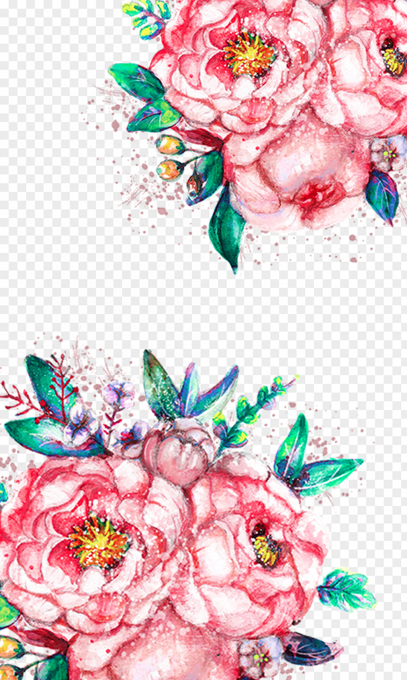 Watercolor Flower T-shirt Color PNG