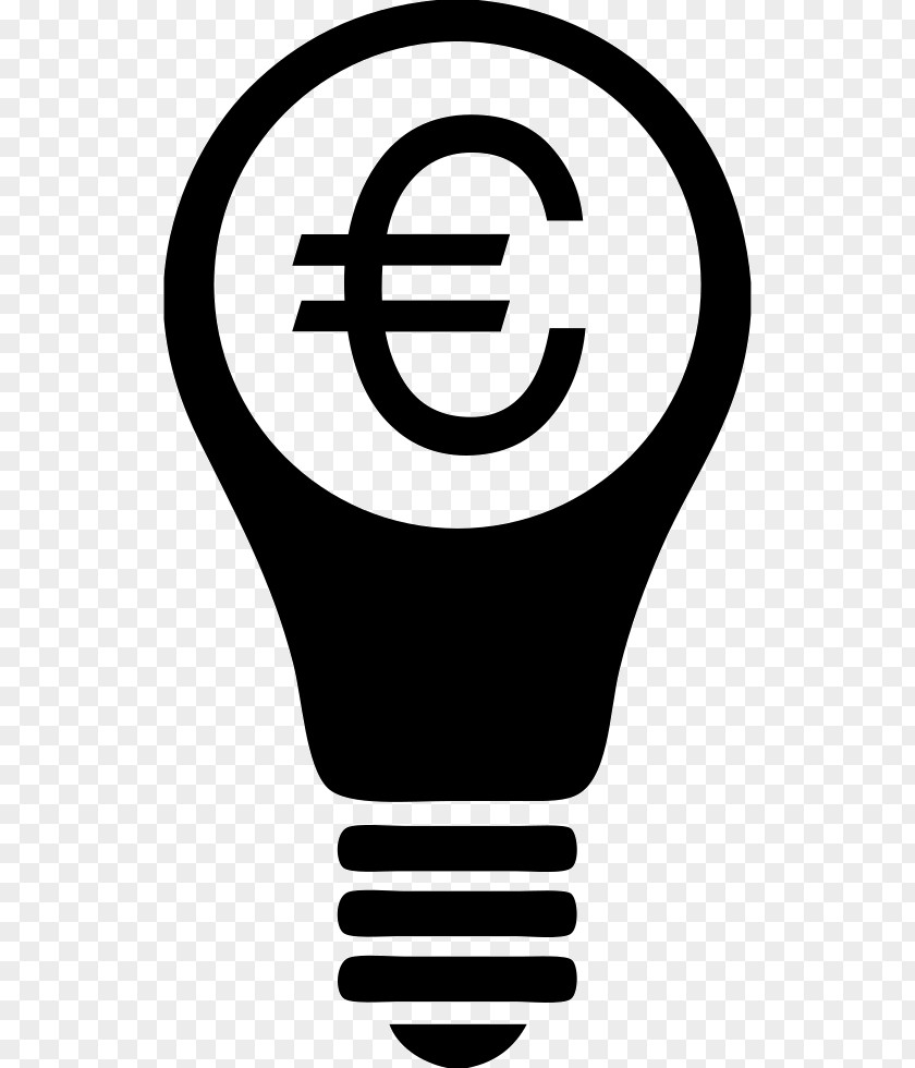 Euro Vector Incandescent Light Bulb Symbol Electricity PNG
