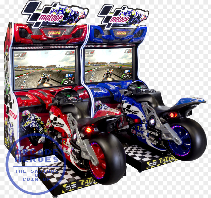 Motorcycle Grand Prix Racing Arcade Game Video Amusement Raw Thrills PNG