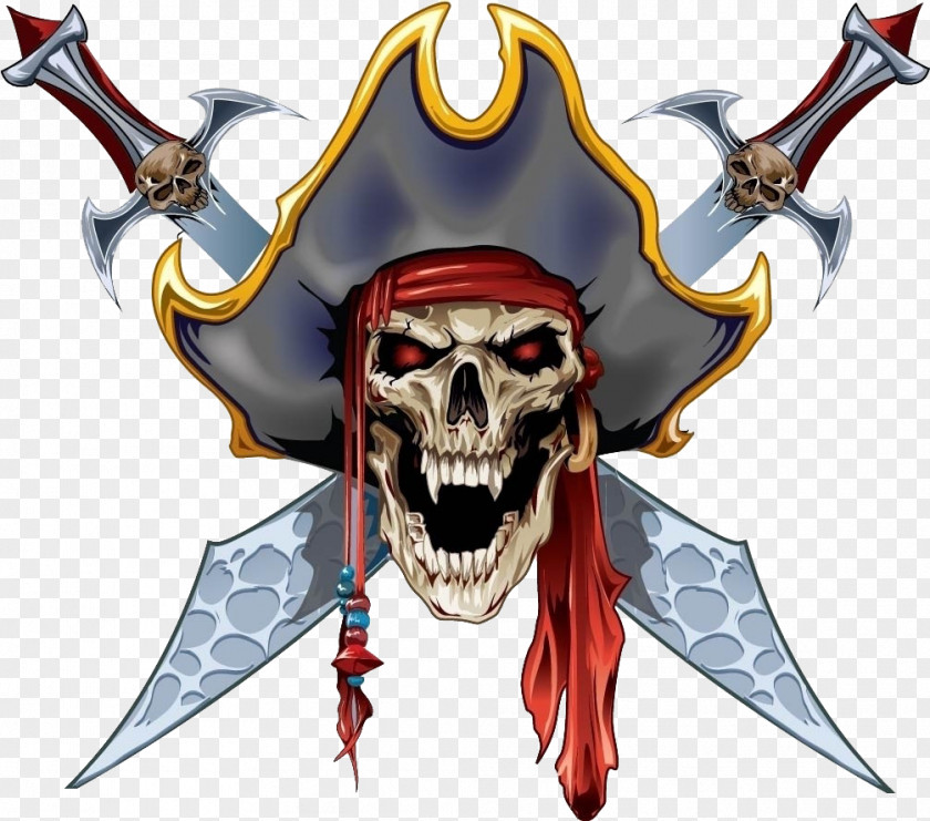 Pirate Skull Material Tattoo Piracy Flash Paper PNG