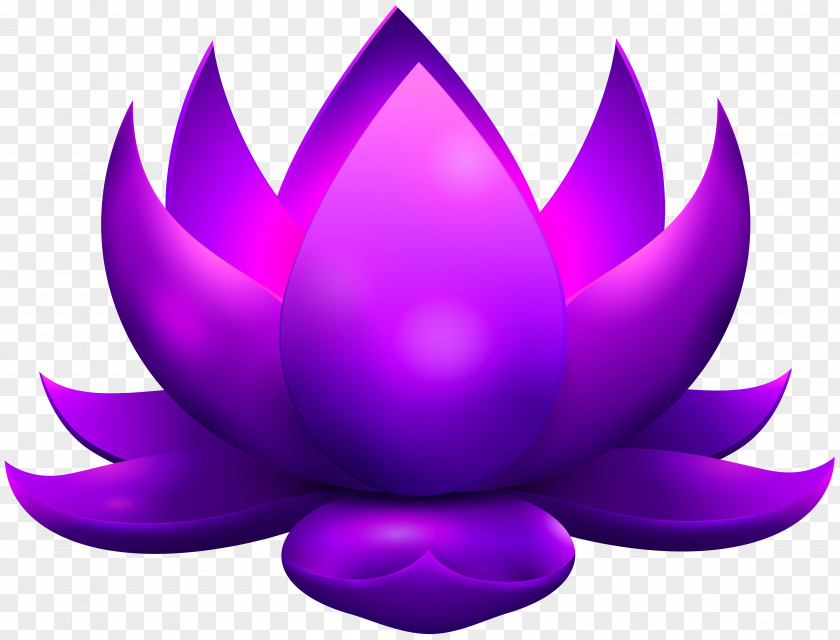 Purple Glowing Lotus Free Clip Art Image PNG