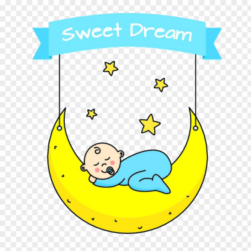 Babies Sleeping On The Moon Infant Cartoon Sleep Clip Art PNG