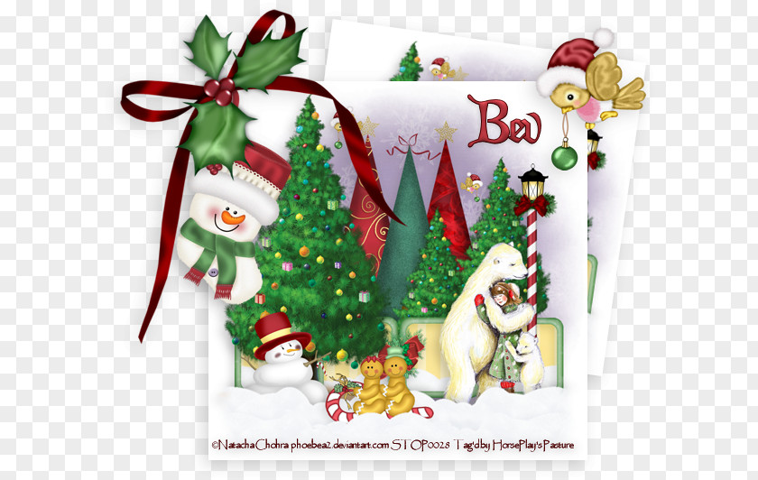 Christmas Tree Ornament Reindeer Greeting & Note Cards PNG