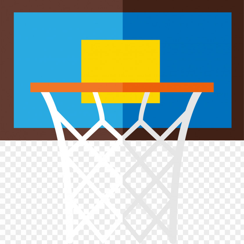 Vector Cartoon Style Basketball Box Court Breakaway Rim PNG