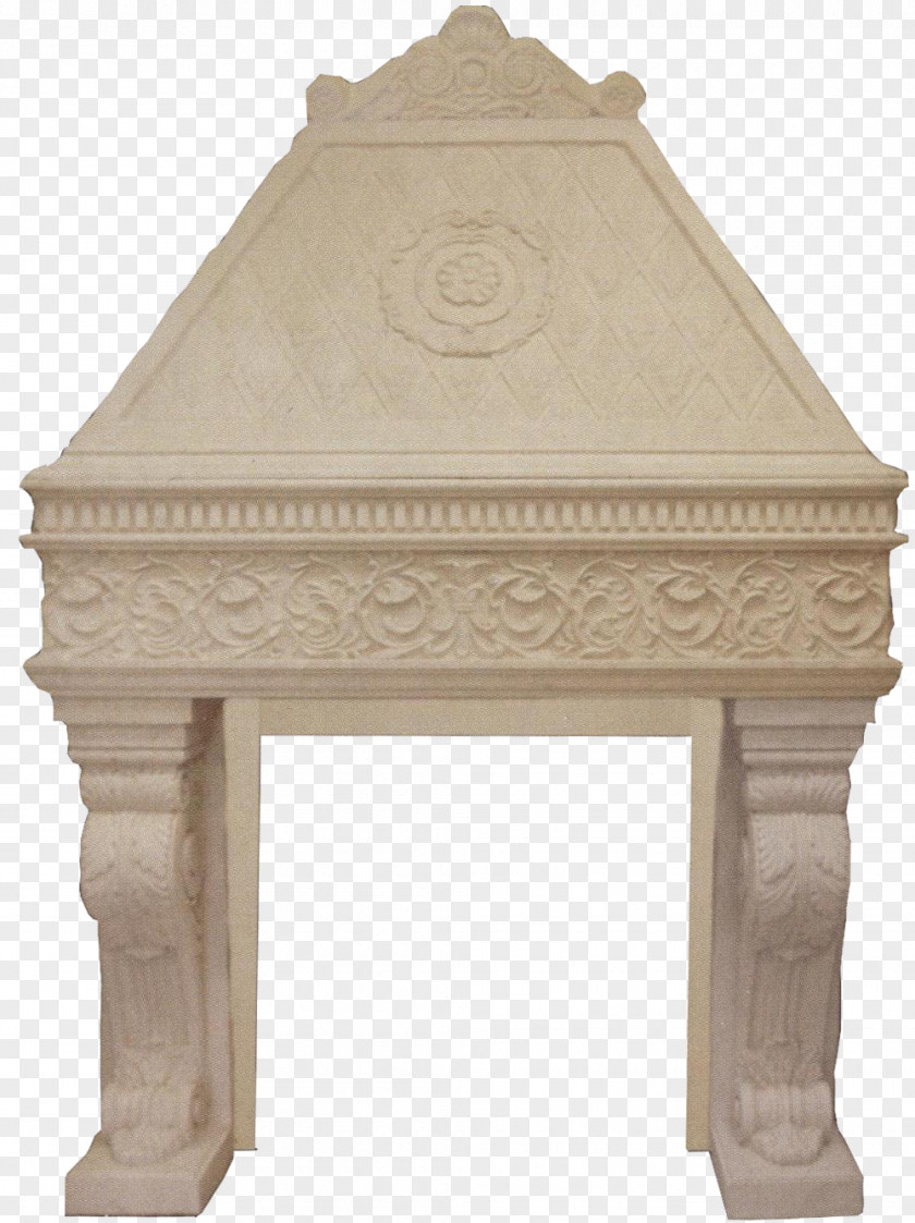 Fireplace Mantel Stone Carving Molding Fire Pit PNG