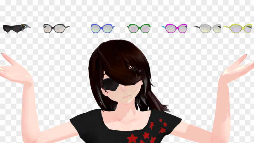 Glasses Aviator Sunglasses MikuMikuDance Cat Eye PNG