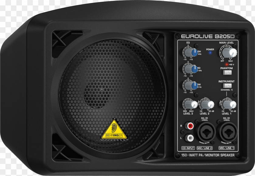 Loudspeaker Public Address Systems Powered Speakers Audio Behringer PNG