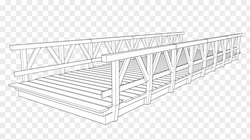 Wooden Bridge Line Steel Angle PNG