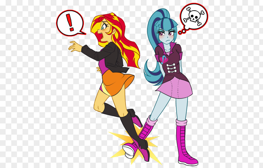 Amime Rarity Sunset Shimmer Pinkie Pie Rainbow Dash Applejack PNG