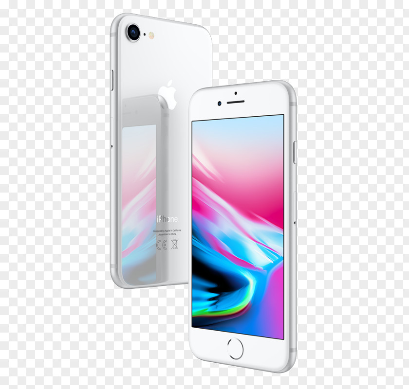 Apple IPhone 8 Plus Silver Smartphone PNG