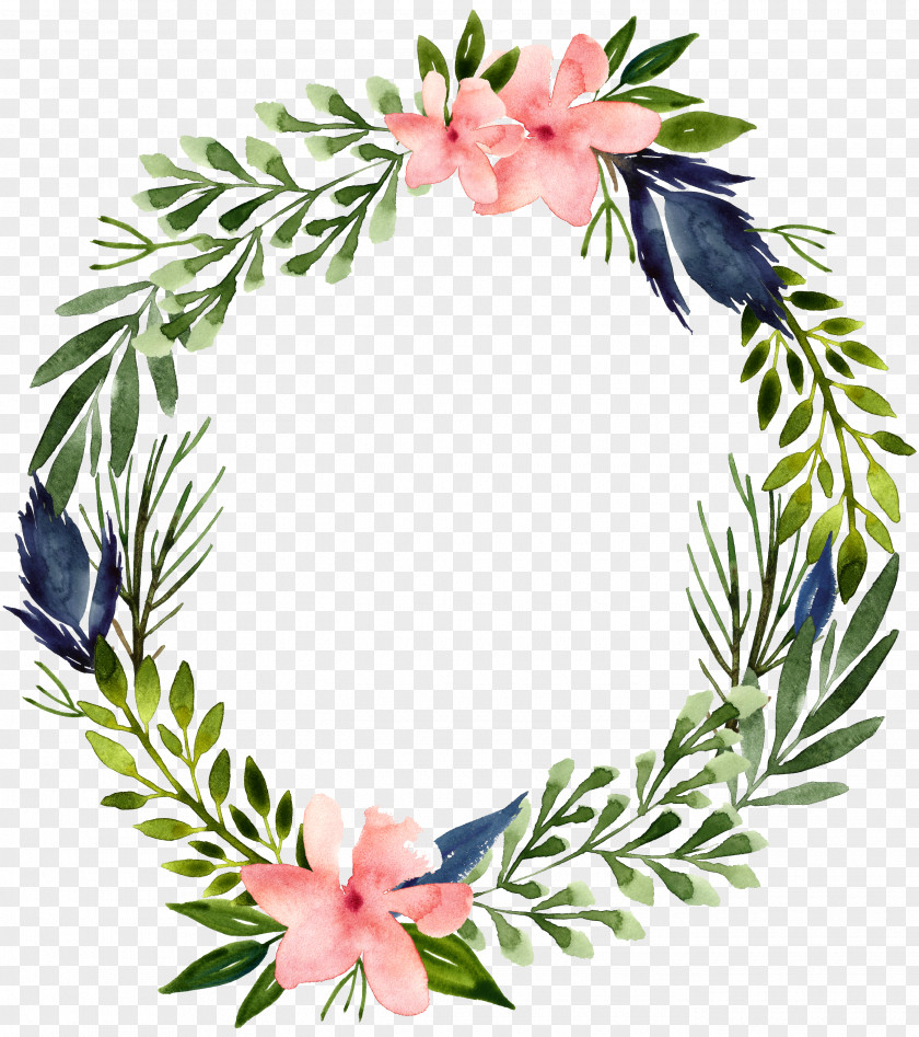 Green Flower Garland Picture Frames Leaf PNG